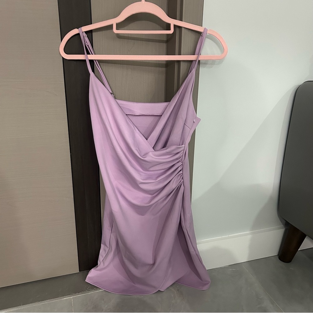SHEIN purple asymmetrical dress